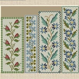 Sampler Motif Bookmarks II Counted Cross Stitch Pattern by Cross-Point Designs