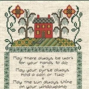 Irish Sampler Counted Cross Stitch Pattern