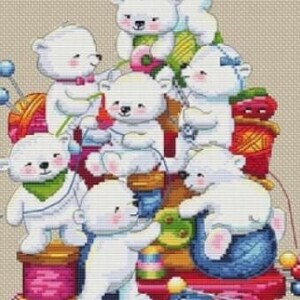Little Helpers Counted Cross Stitch Kit by Merejka Import