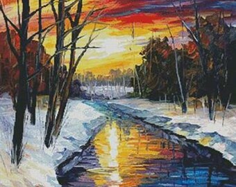 Counted Cross Stitch Pattern - Choice of 2 Sizes - Winter  by Artecy Cross Stitch