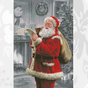 Counted Cross Stitch Pattern - Checking the List by Charting Creations, Print and Bag Chart Pack, 14, 18 or 25 count