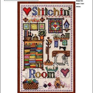 Stitchin' Room Counted Cross Stitch Pattern by Cross-Point Designs