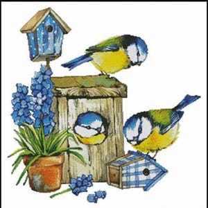 Birdhouse Beauties Counted Cross Stitch Pattern