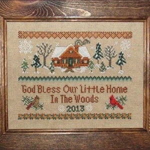 Little Home in the Woods Counted Cross Stitch Pattern by Cross-Point Designs