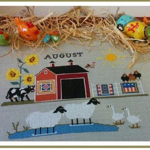 Counted Cross Stitch Pattern - Heroic Ewes on a Very Hot Day by Twin Peak Primitives, 8 1/2" x 11" cardstock booklet, 20 count