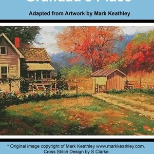 Counted Cross Stitch Pattern - Grandad's Place by Artecy, Print and Bag Chart Pack, 14, 16 or 18 count