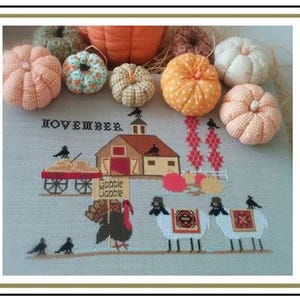 Counted Cross Stitch Pattern - Heroic Ewes Giving Thanks by Twin Peak Primitives, 8 1/2" x 11" cardstock booklet, 20 count