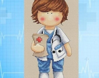 Counted Cross Stitch Pattern - Allo Docteur (Hello Doctor)  by Les petites croix de Lucie