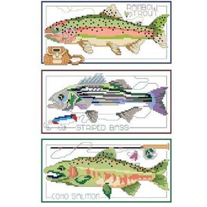 The Tale of Three Fish Counted Cross Stitch Pattern by Kooler Design Studio