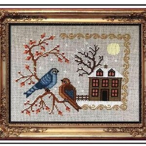 Winter Birds Counted Cross Stitch Pattern