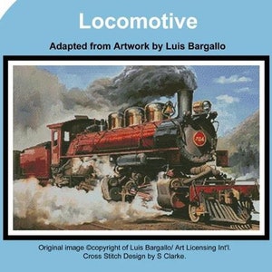 Locomotive Counted Cross Stitch Pattern