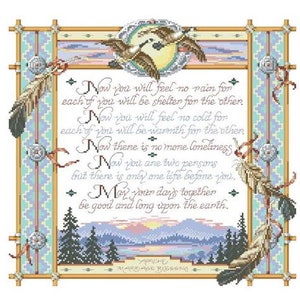 Apache Wedding Blessing Counted Cross Stitch Pattern by Kooler Design Studio