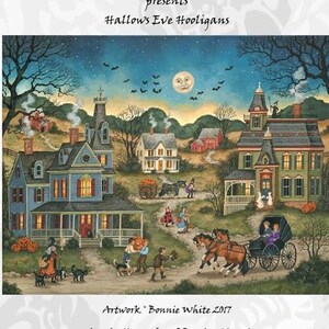Counted Cross Stitch Pattern - Hallows Eve Hooligans by Charting Creations, Print and Bag Chart Pack, 14, 18 or 25 count