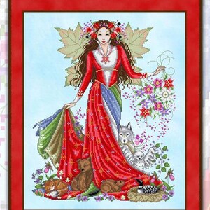 Canadian Beauty Counted Cross Stitch Pattern