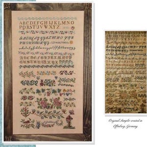 J Gebhard 1841 Sampler Counted Cross Stitch Pattern by Cross-Point Designs