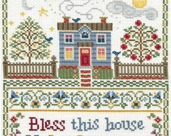 Bless This House Sampler Counted Cross Stitch Kit or Pattern