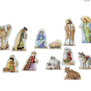 Nativity Figures Counted Cross Stitch Pattern by Kooler Designs