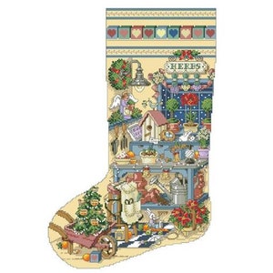 Gardener's Delight Heirloom Stocking Counted Cross Stitch Pattern by Kooler Design Studio
