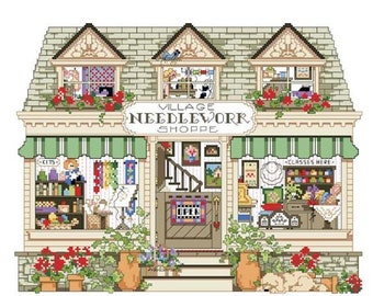 Counted Cross Stitch Pattern - Needlepoint Shoppe by Kooler Design Studio, 8 1/2" x 11" cardstock booklet, 14 count