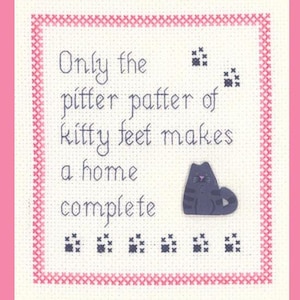 Counted Cross Stitch Pattern - Pitter Patter by Imaginating, Four page cardstock leaflet, 14 count