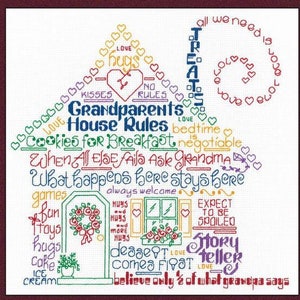 Lets' Have Fun at Grandma's Counted Cross Stitch Pattern by Imaginating