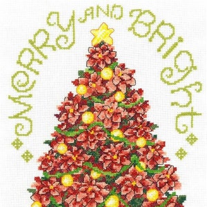 Merry & Bright Counted Cross Stitch Choice of Kit or Pattern