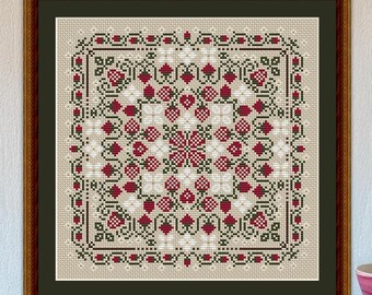 Counted Cross Stitch Pattern - Strawberry Patch by Happiness is