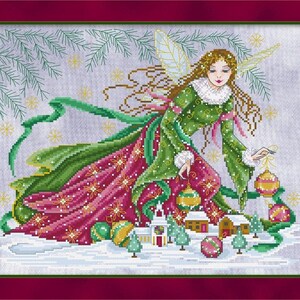 Yuletide Fairy Counted Cross Stitch Pattern