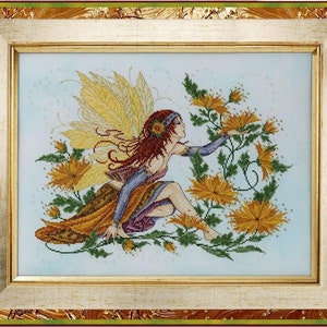 Chrysanthemum Fairy Counted Cross Stitch Pattern