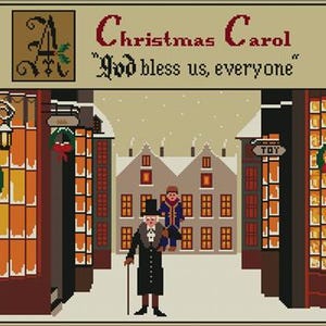 A Christmas Carol Counted Cross Stitch Pattern