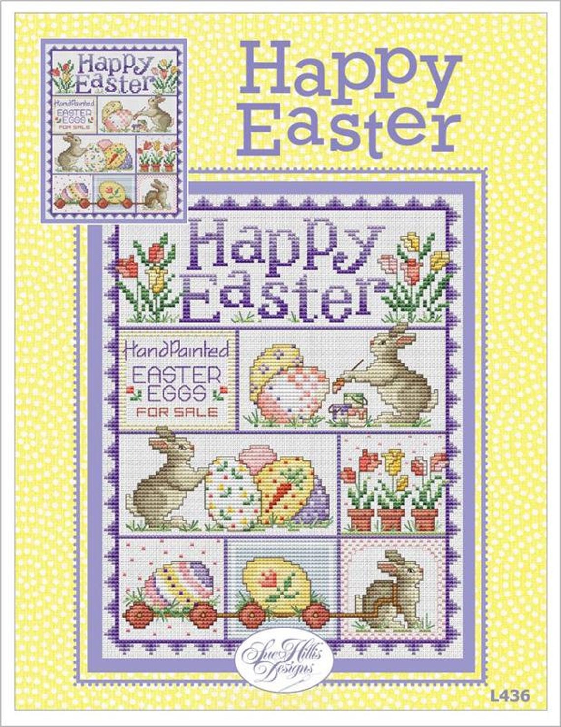 Happy Easter Counted Cross Stitch Pattern Joy in the Journey Series Etsy
