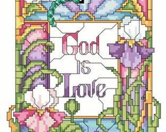 God is Love Counted Cross Stitch Pattern