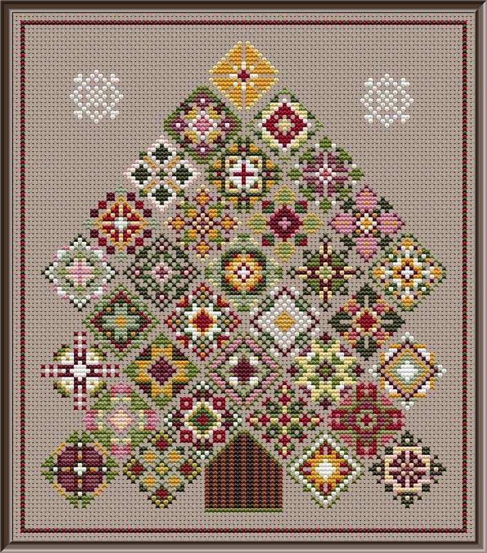 Granny's Christmas Tree Counted Cross Stitch Pattern from Carolyn Manning