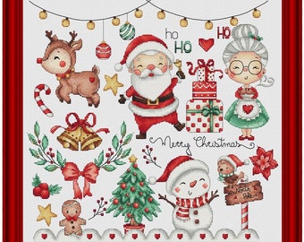 Christmas Scenes Counted Cross Stitch Pattern