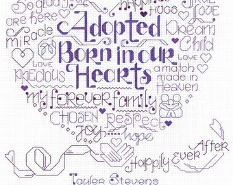 Choice of Pattern or Kit - Let&#39;s Adopt Counted Cross Stitch