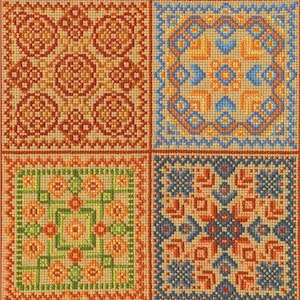 Quilt Block Sampler Counted Cross Stitch Pattern