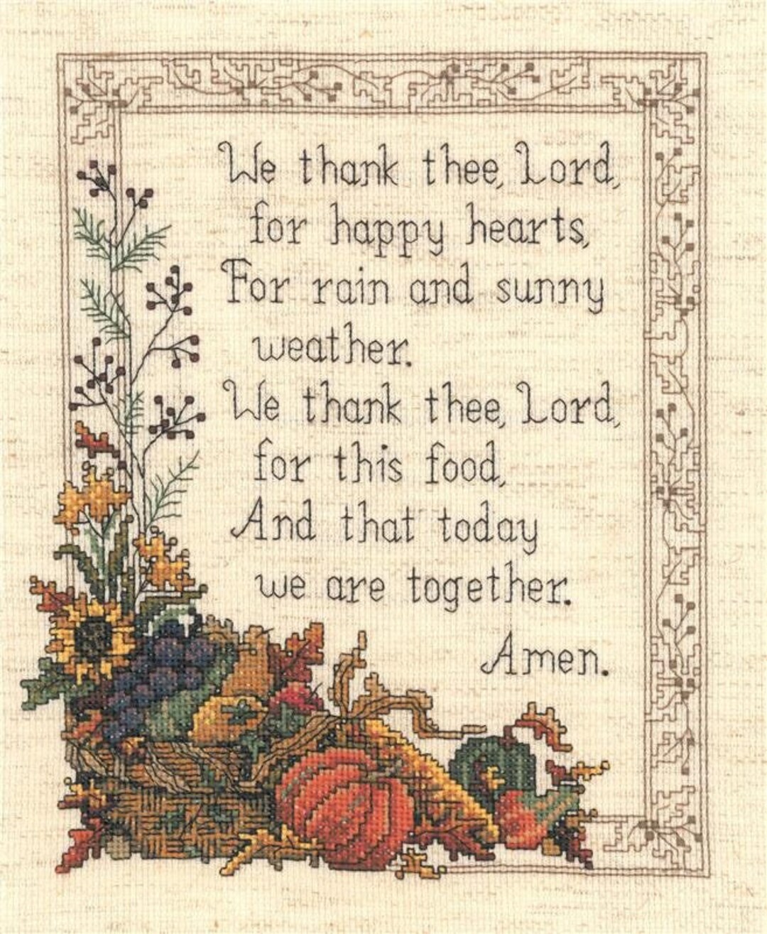 We Thank Thee Lord Counted Cross Stitch Pattern - Etsy