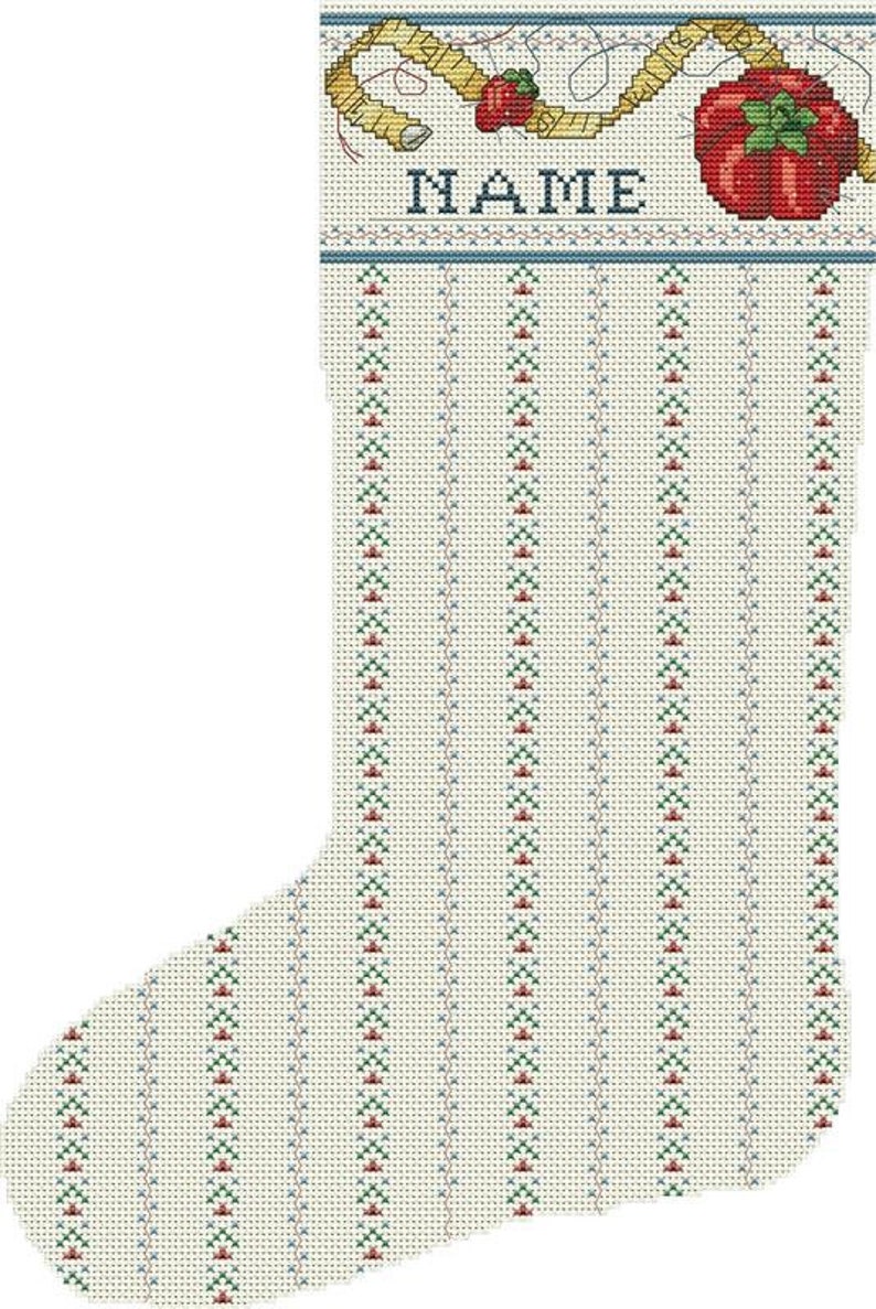 Choice of 7 Designs - Cuff Heirloom Stocking Counted Cross Stitch ...