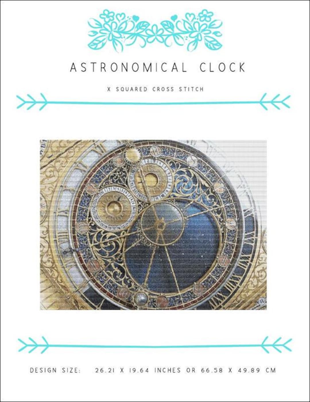Cross Stitch Pattern - Astronomical Clock by X Squared Cross Stitch - Etsy