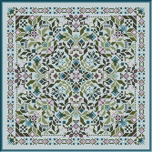 Morning Blooms Counted Cross Stitch Pattern from Carolyn Manning
