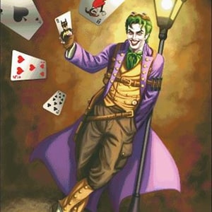 Steampunk Joker Counted Cross Stitch Pattern