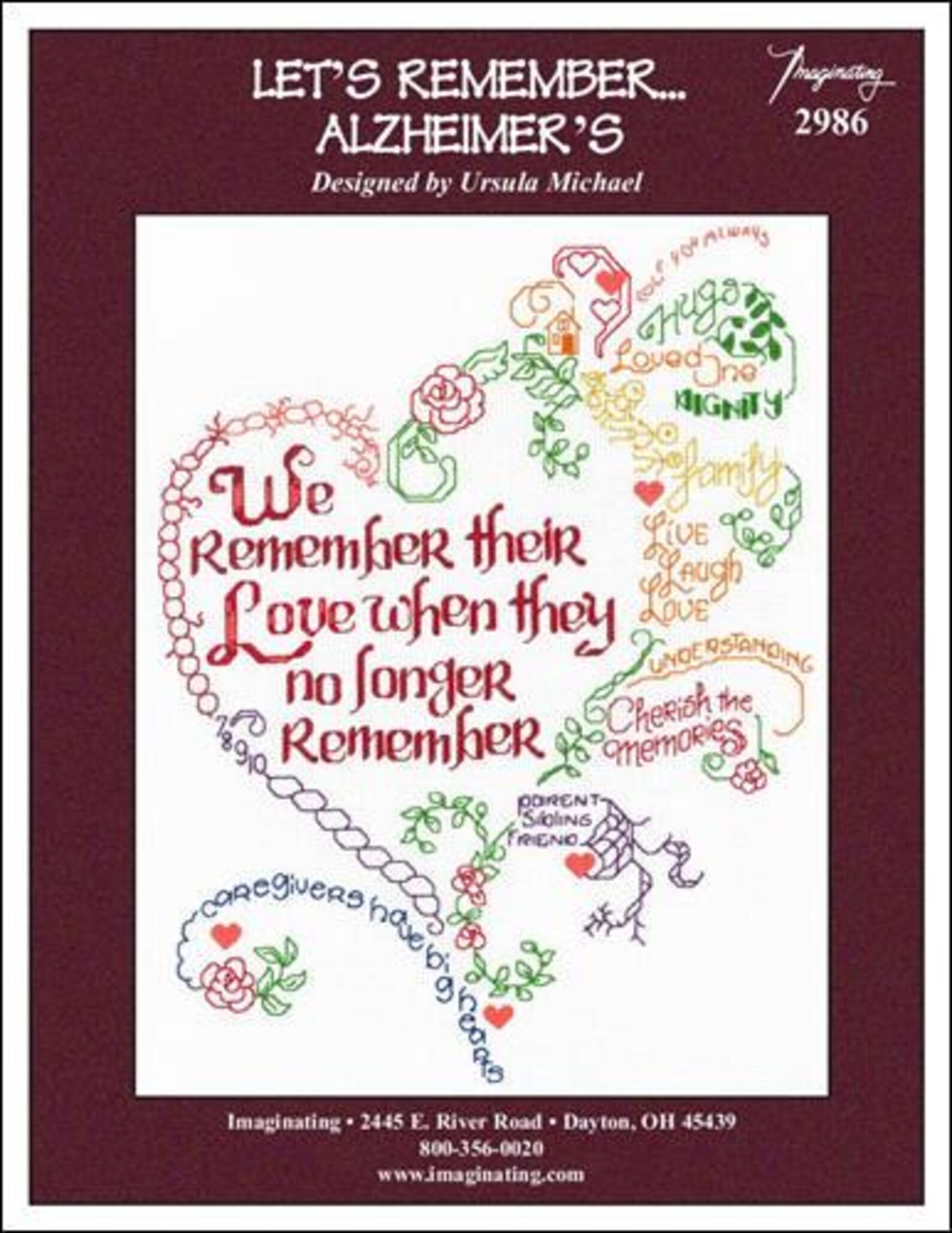 Let's Remember... Alzheimer's Counted Cross Stitch Pattern by ...