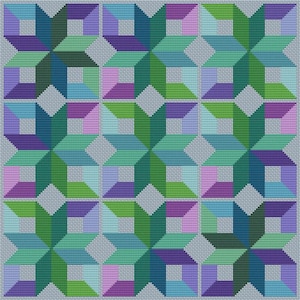 Boxes Counted Cross Stitch Pattern by Carolyn Manning