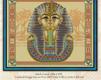 Tutankhamun Counted Cross Stitch Pattern