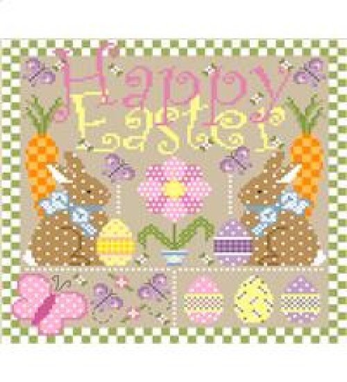 Happy Easter Counted Cross Stitch Pattern Etsy