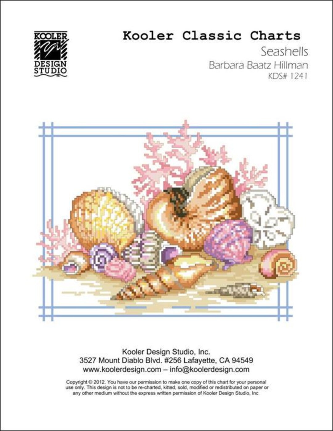 Seashells Counted Cross Stitch Pattern by Kooler Design Studio - Etsy
