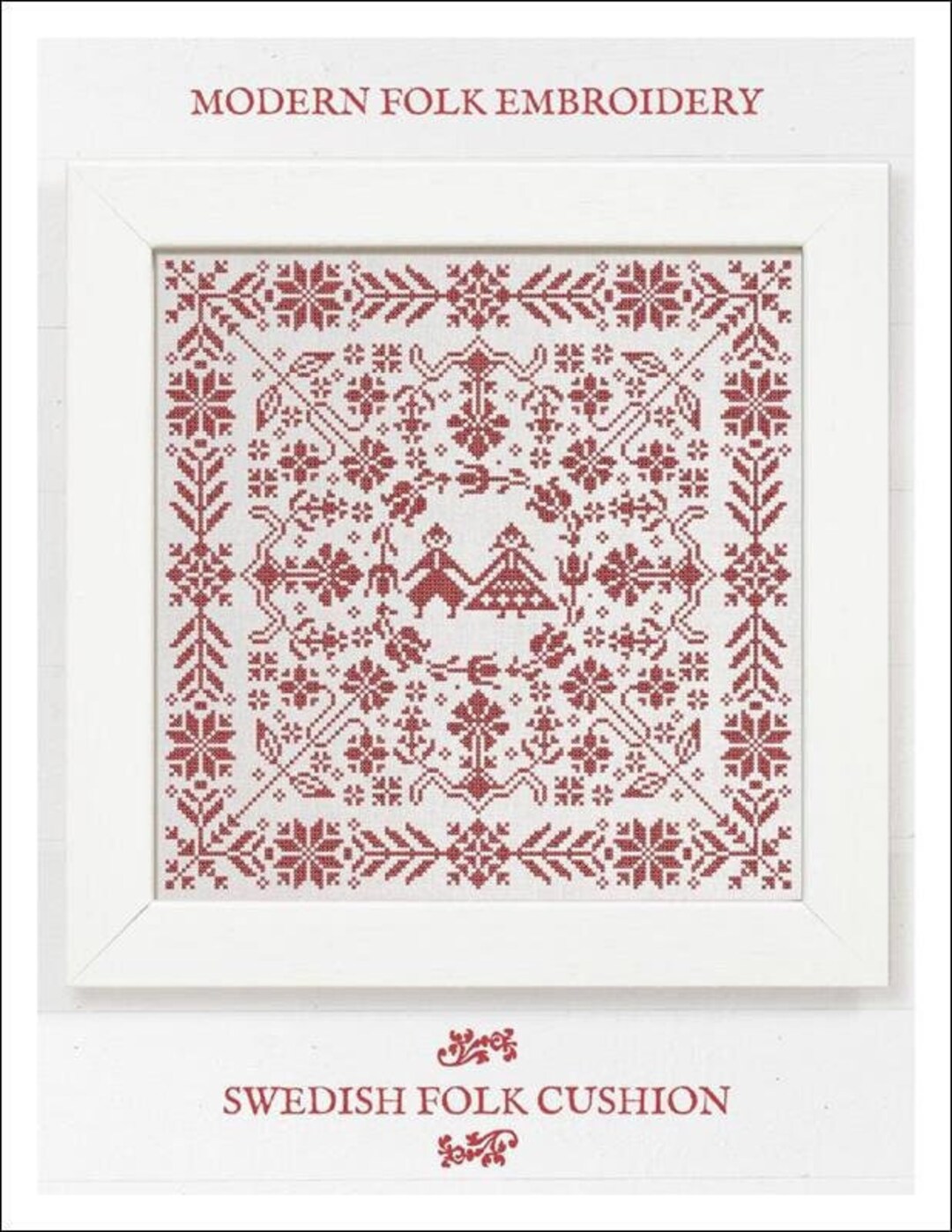 Swedish Folk Cushion Counted Cross Stitch Pattern - Etsy, image size:1080x1398