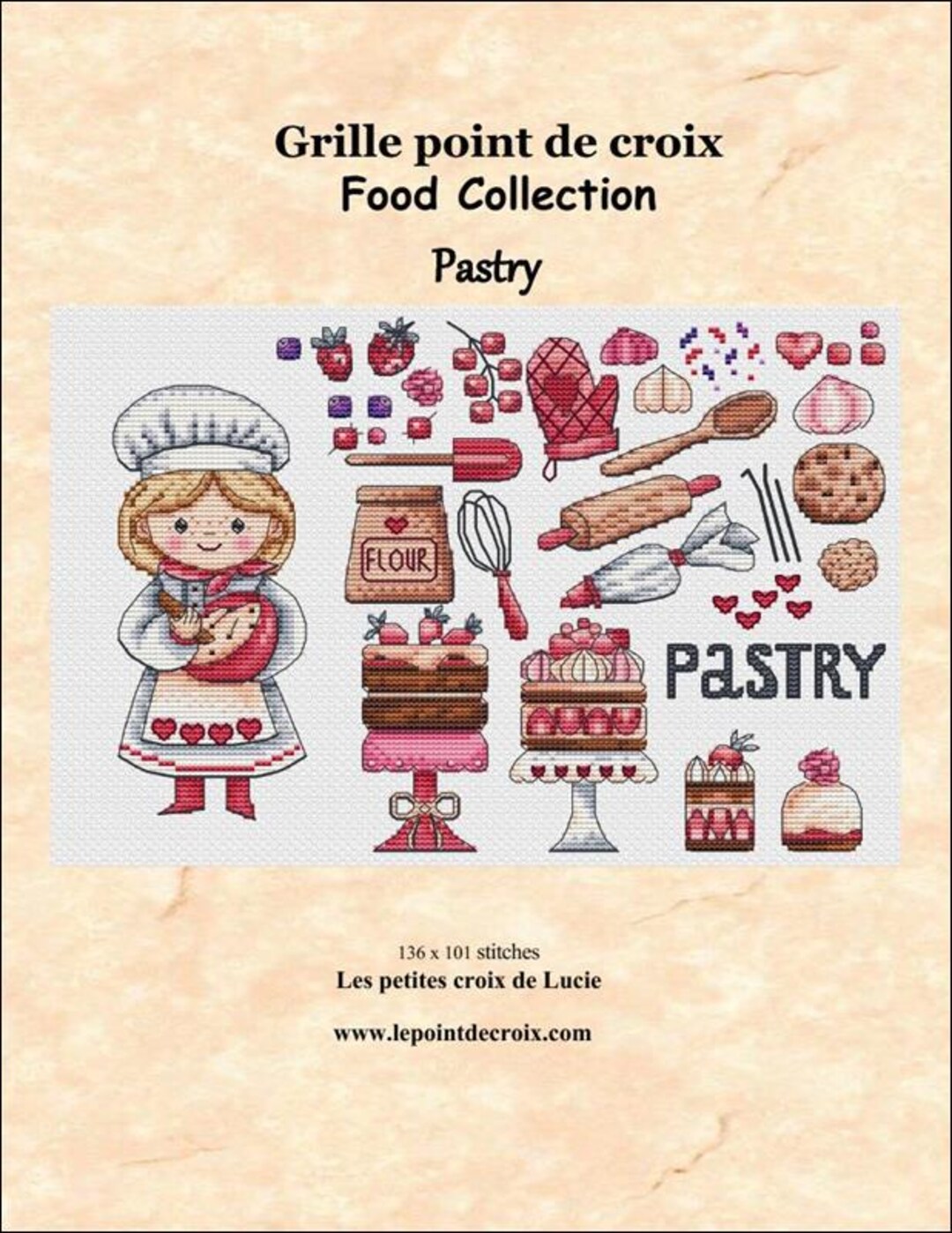 Pastry Counted Cross Stitch Pattern by Les Petites Croix De Lucie - Etsy