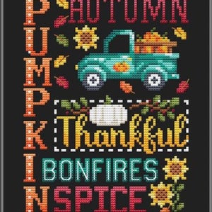 Autumn Favorites Counted Cross Stitch Pattern