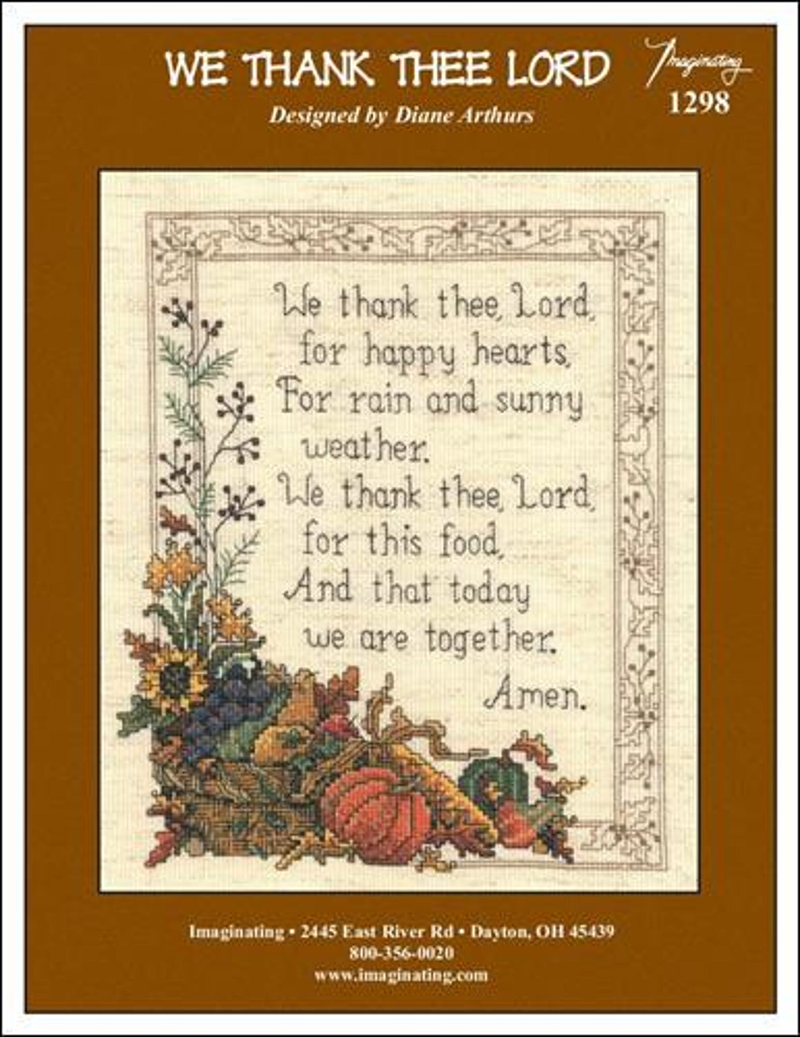 We Thank Thee Lord Counted Cross Stitch Pattern by Imaginating - Etsy